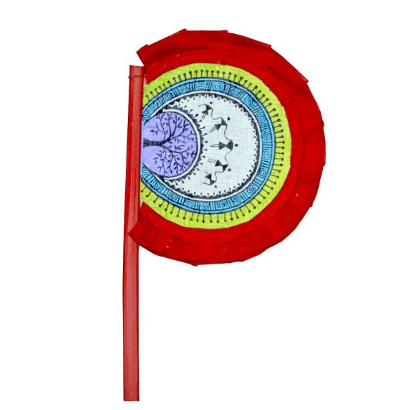 Folk Art Bamboo Made Hand Fan