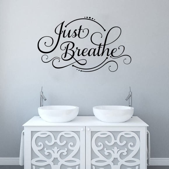 Just Breathe Yoga Stickers