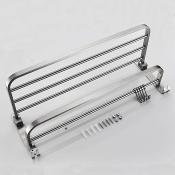 Dual Folding Towel Rack