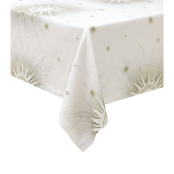 Linen With Matte Gold Thread Tablecloth