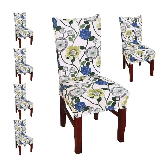 Printed Washable Elastic Dining Chair Cover