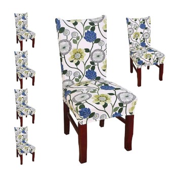 Printed Washable Elastic Dining Chair Cover