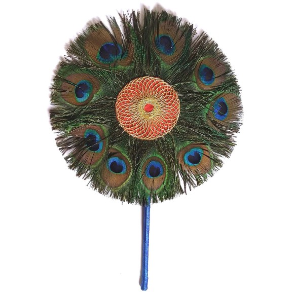 Natural Peacock Feather Fan